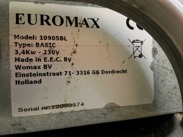 Euromax 10905bl heteluchtoven (2x) - afbeelding 9 van  9