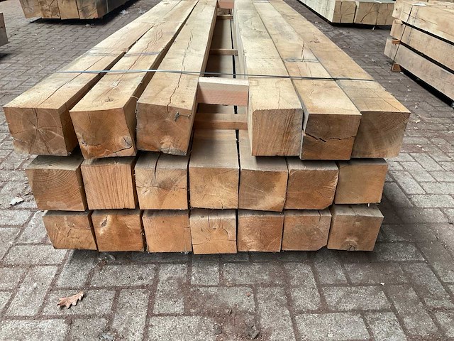 Europees eiken balken 150x150 mm (20x) - afbeelding 4 van  5