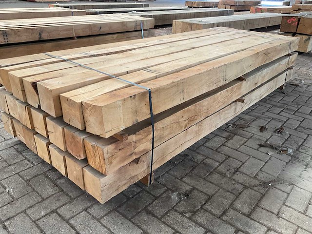Europees eiken balken 150x150 mm (21x) - afbeelding 3 van  5