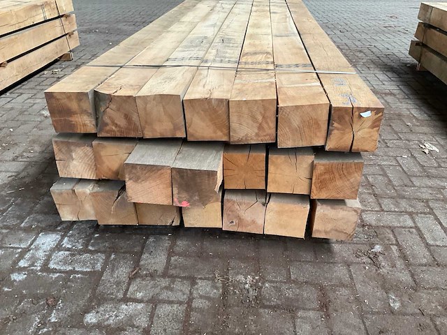 Europees eiken balken 150x150 mm (21x) - afbeelding 1 van  1
