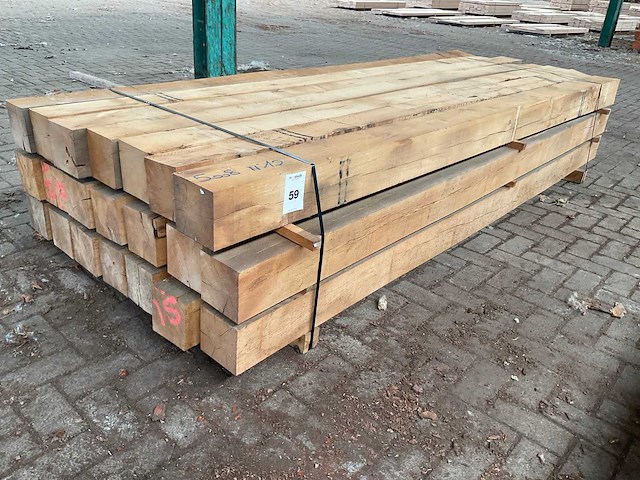 Europees eiken balken 150x150 mm (21x) - afbeelding 1 van  2