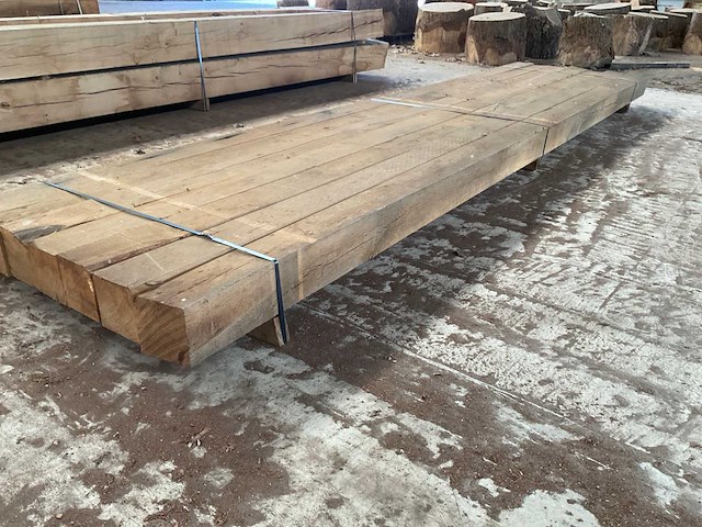 Europees eiken balken 150x150 mm (7x) - afbeelding 3 van  5