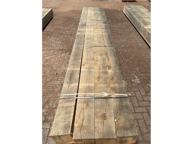 Europees eiken balken 240x240 mm (4x) - afbeelding 5 van  5