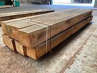 Europees eiken balken 240x240 mm (8x) - afbeelding 3 van  5