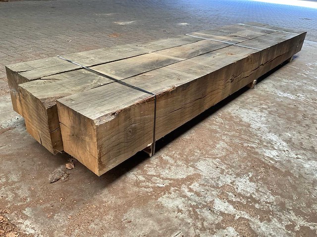 Europees eiken balken 290x290 mm (3x) - afbeelding 3 van  5