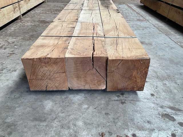 Europees eiken balken 290x290 mm (3x) - afbeelding 2 van  5