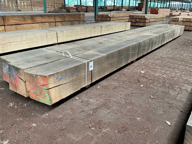 Europees eiken balken 290x290 mm (3x) - afbeelding 1 van  5