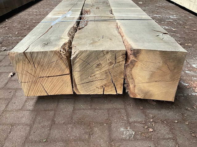 Europees eiken balken 290x290 mm (3x) - afbeelding 4 van  5