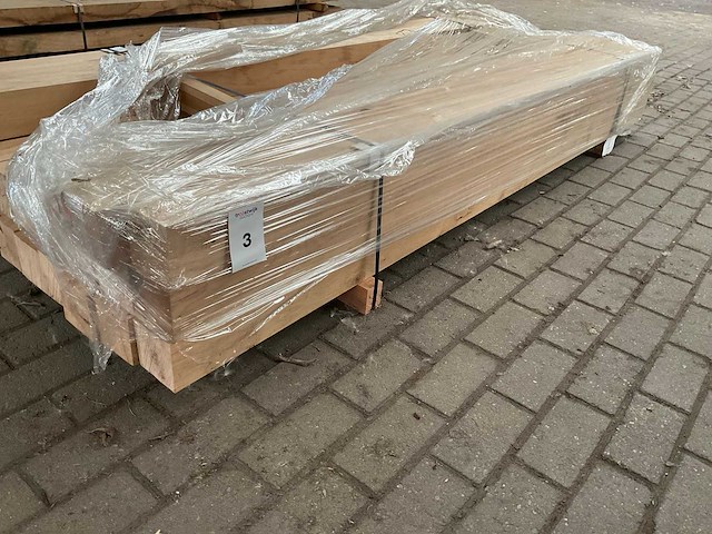 Europees eiken balken voorgeschaafd 100x100 mm ca. 0,65 m³ - afbeelding 3 van  5