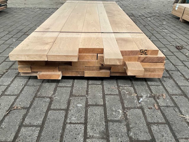 Europees eiken planken geschaafd op 35 mm ca. 0,4 m³ - afbeelding 4 van  5