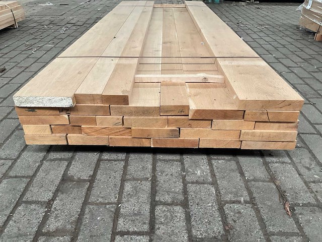 Europees eiken planken geschaafd op 35 mm ca. 0,5 m³ - afbeelding 4 van  5