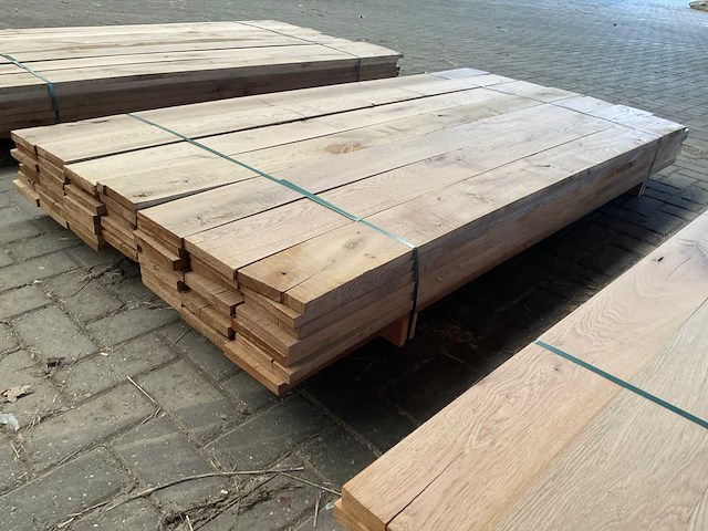 Europees eiken planken gestoomd 27 mm ca. 0,35 m³ - afbeelding 3 van  4