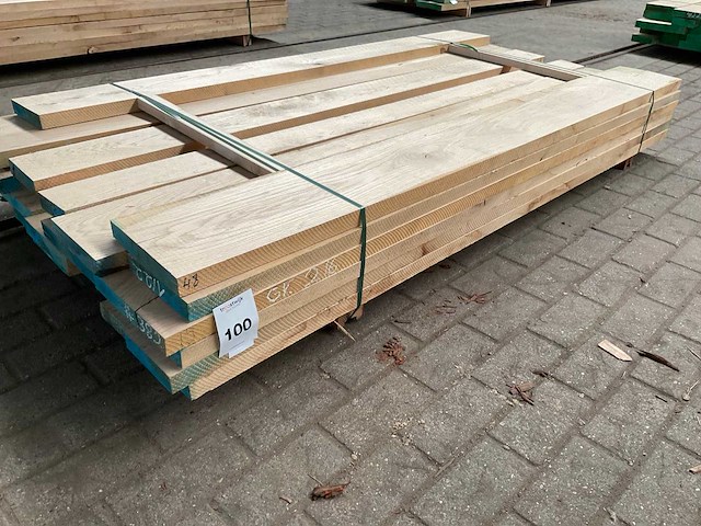 Europees eiken voorgeschaafd op 35 mm ca 0.4 m³ - afbeelding 1 van  5