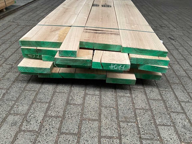 Europees eiken voorgeschaafd op 45 mm ca. 0,5 m³ - afbeelding 2 van  5