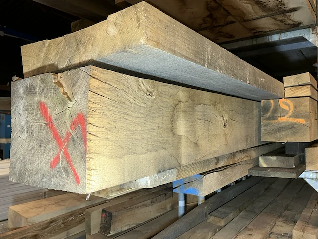Europese eiken balken 1,341 m³ - afbeelding 6 van  8