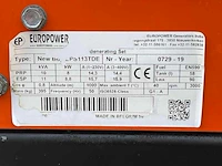 Europower - eps 113 tde - stroomgenerator - 2019 - afbeelding 8 van  12