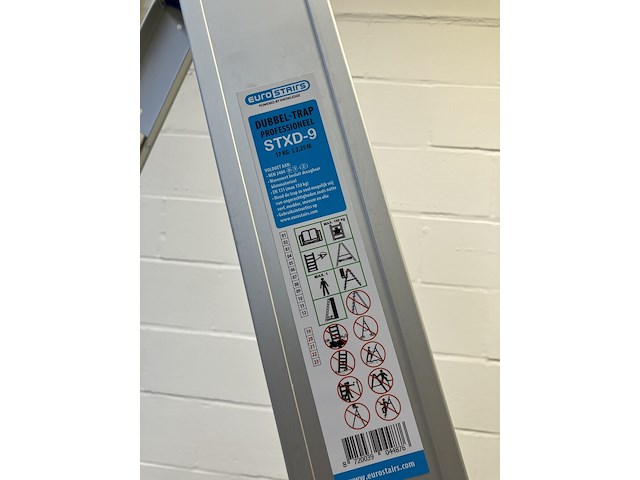 Eurostairs stxd-9 dubbel oploopbare trap – 2×9 treden – nieuw - afbeelding 2 van  3