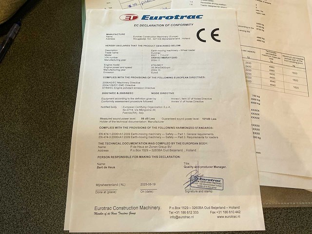 Eurotrac t13cf 850 t kniklader - afbeelding 15 van  20