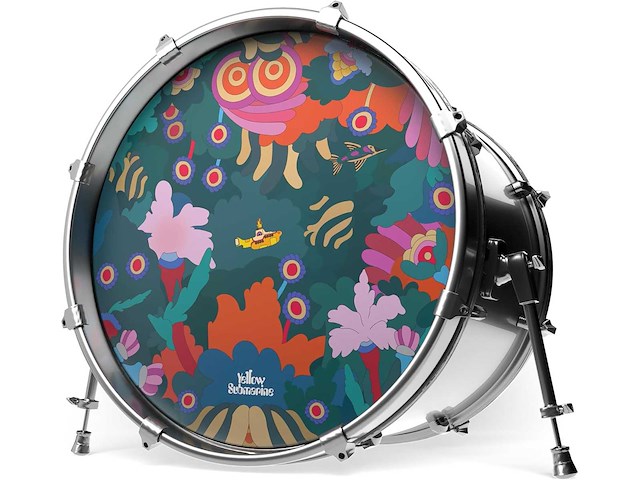 Evans beatles onderzee bas drum head geel 50,8 cm - afbeelding 1 van  3