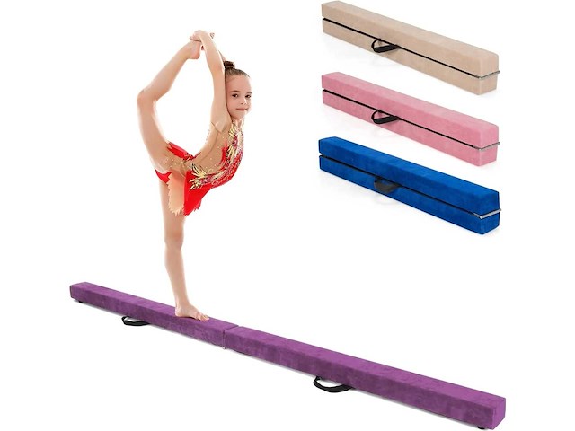Evenwichtsbalk 210 cm, opvouwbare gymnastiekbalk, evenwichtsbalk die tot 70 kg kan dragen - afbeelding 3 van  7