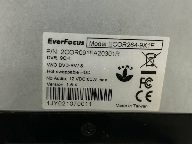 Everfocus 9 kanaals videorecorder - afbeelding 4 van  4