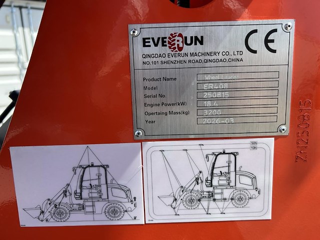 Everun - 2026 - er408 - wiellader met snelwissel 800kg - afbeelding 19 van  33