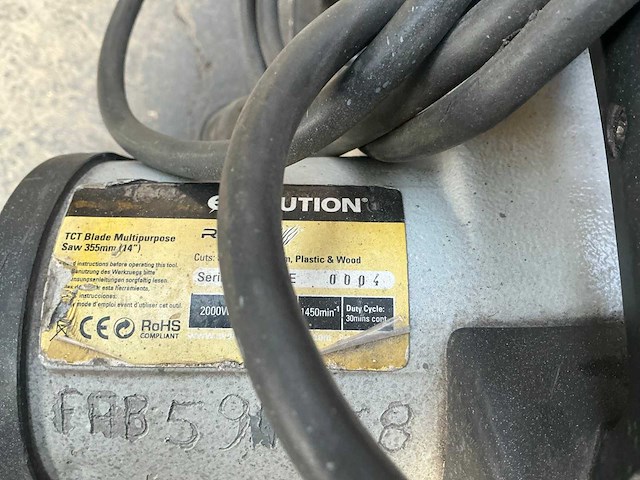 Evolution f112e afkortcirkelzaagmachine - afbeelding 4 van  4