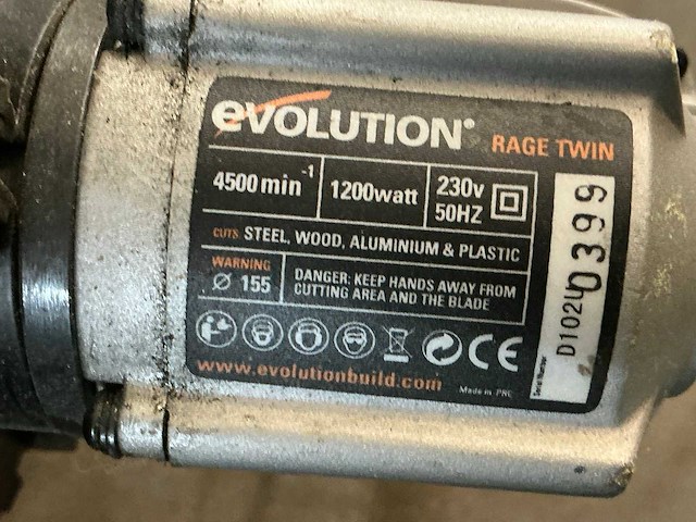 Evolution ragetwin haakse slijpmachine - afbeelding 2 van  3