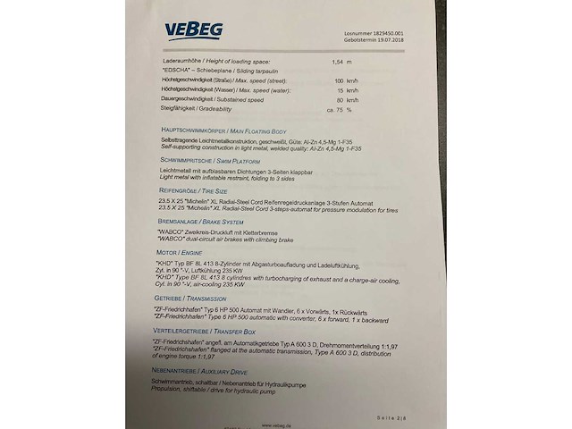 Ewk - bison 4x4 - 1 of 1 amphibious truck - 1991 - afbeelding 24 van  34