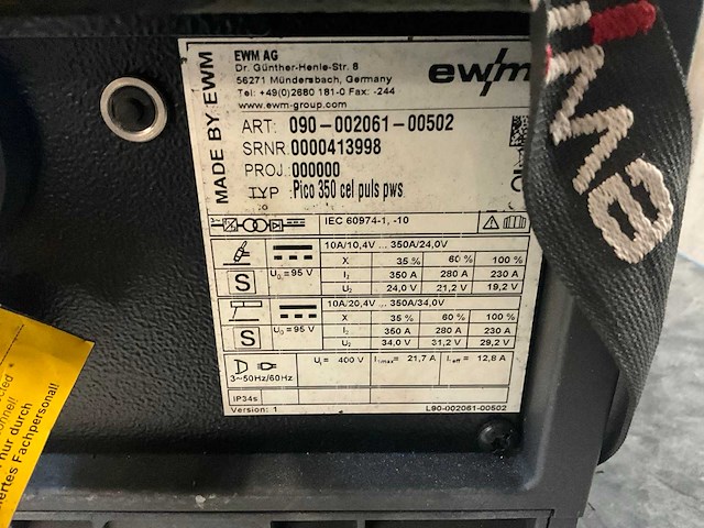 Ewm pico 350 cel puls pws elektrode lasapparaat - afbeelding 6 van  6