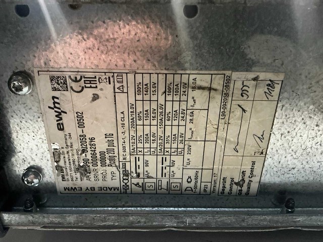 Ewm picotig 200 puls tg tig-lasmachine - afbeelding 6 van  6