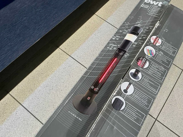 Ewt patiom elektrische patioheater met muziekspeler - afbeelding 2 van  12