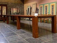 Exclusieve tafel afrikaans bubinga hout, massief blad en poten - afbeelding 1 van  6