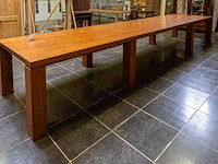 Exclusieve tafel afrikaans bubinga hout, massief blad en poten - afbeelding 3 van  6
