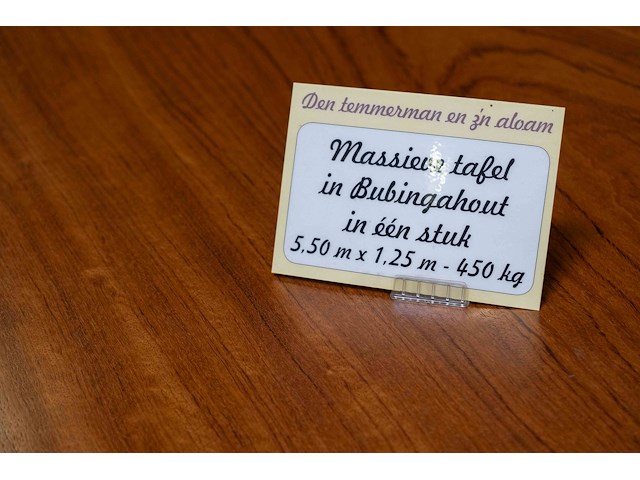Exclusieve tafel afrikaans bubinga hout, massief blad en poten - afbeelding 6 van  6