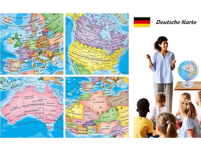 Exerz lichtgevende wereldbol 23 cm - afbeelding 2 van  4