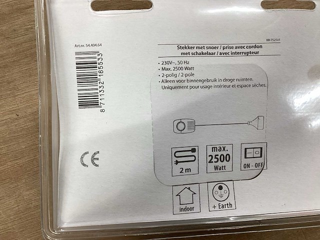 Exin verlengsnoer met schakelaar, 2 meter (6x) - afbeelding 4 van  4