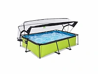 Exit lime pool 300x200x65cm met filterpomp en koepel - groen