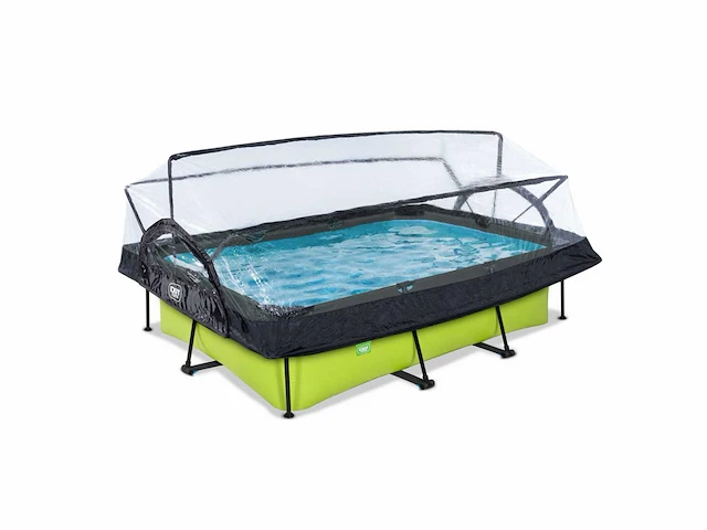 Exit lime pool 300x200x65cm met filterpomp en koepel - groen - afbeelding 2 van  6