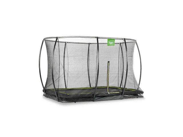 Exit silhouette in-ground trampoline 244x366cm met veiligheidsnet - zwart - afbeelding 2 van  8