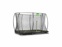 Exit silhouette in-ground trampoline 244x366cm met veiligheidsnet - zwart - afbeelding 2 van  8