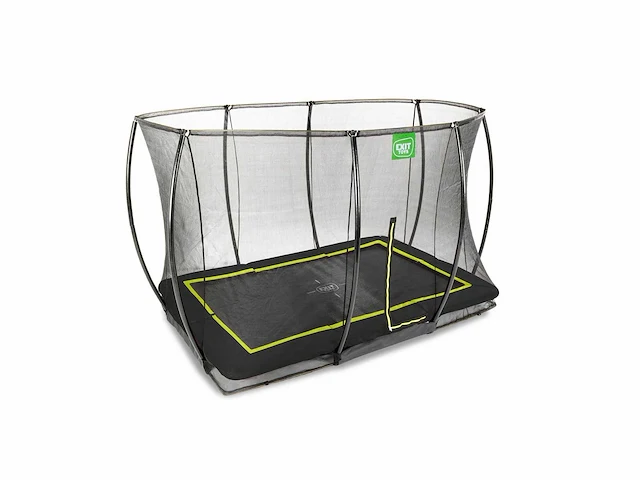 Exit silhouette in-ground trampoline 244x366cm met veiligheidsnet - zwart - afbeelding 3 van  8