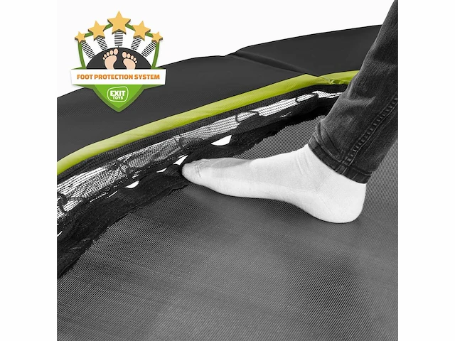 Exit silhouette in-ground trampoline 244x366cm met veiligheidsnet - zwart - afbeelding 4 van  8