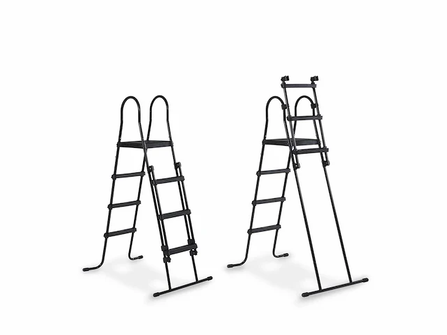 Exit steen ø360x122cm zwembad met zandfilterpomp en koepel - grijs met ladder - afbeelding 5 van  8