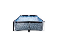 Exit stone zwembad 300x200x65cm met filterpomp - grijs - afbeelding 2 van  5