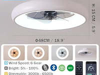 Exlafi plafondventilator met lamp (48 cm) - afbeelding 3 van  7