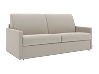 Express converteerbare 4-zitter bank van beige stof - slaapt 160 cm - matrassen 18 cm - afbeelding 4 van  5
