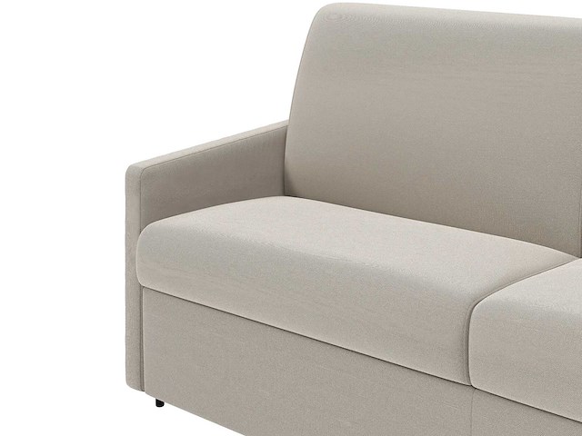 Express converteerbare 4-zitter bank van beige stof - slaapt 160 cm - matrassen 18 cm - afbeelding 5 van  5