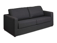 Express convertible 3-zitter bank van antracietgrijs stof - slaapt 140 cm - matrassen 14 cm - afbeelding 1 van  1