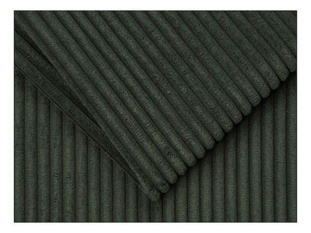 Express convertible 4-zits bank in groen ribfluwelen - bed met brede latten 160 cm - matras 18 cm - afbeelding 5 van  6